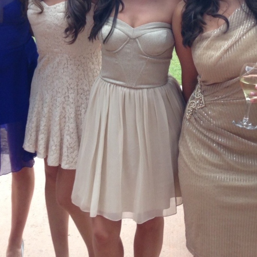Erin Fetherston nude strapless dress